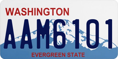 WA license plate AAM6101