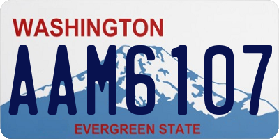 WA license plate AAM6107