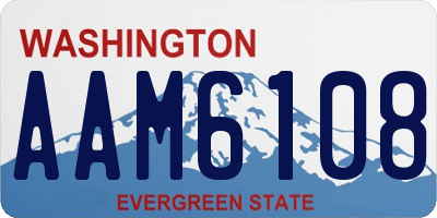 WA license plate AAM6108