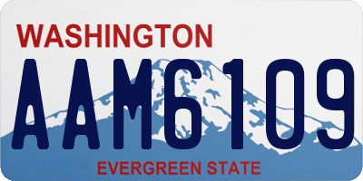 WA license plate AAM6109