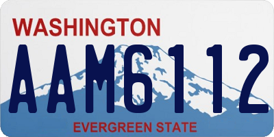 WA license plate AAM6112