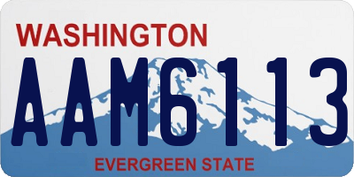 WA license plate AAM6113