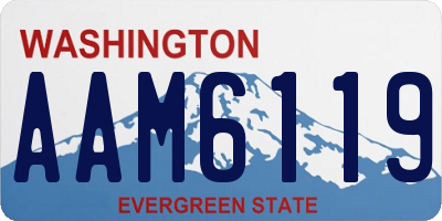 WA license plate AAM6119