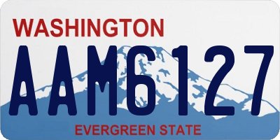 WA license plate AAM6127