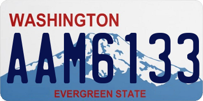 WA license plate AAM6133