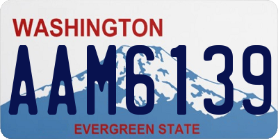 WA license plate AAM6139