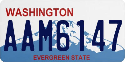 WA license plate AAM6147