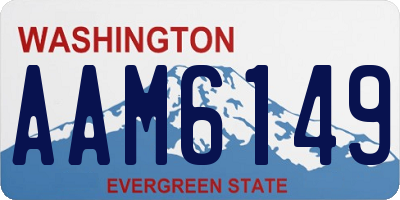 WA license plate AAM6149