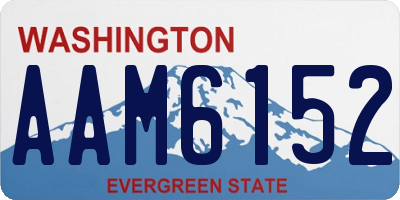WA license plate AAM6152