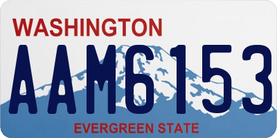 WA license plate AAM6153