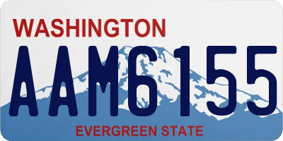 WA license plate AAM6155