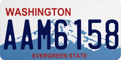 WA license plate AAM6158