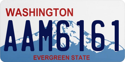 WA license plate AAM6161
