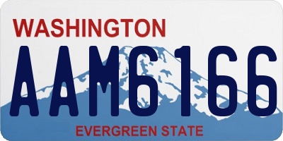 WA license plate AAM6166
