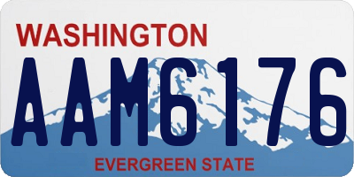 WA license plate AAM6176
