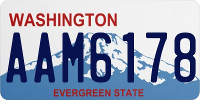 WA license plate AAM6178