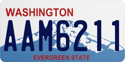 WA license plate AAM6211