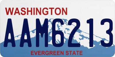 WA license plate AAM6213