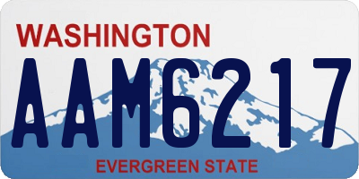 WA license plate AAM6217