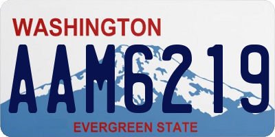 WA license plate AAM6219
