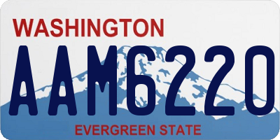 WA license plate AAM6220