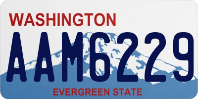 WA license plate AAM6229