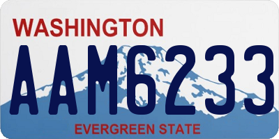 WA license plate AAM6233