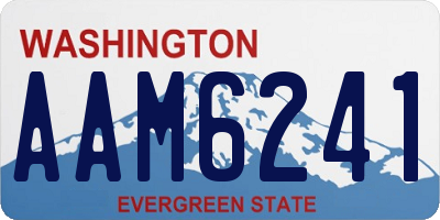 WA license plate AAM6241