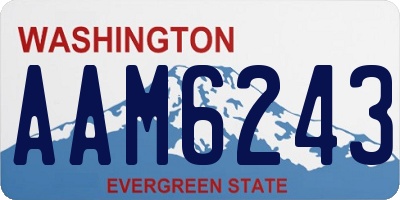 WA license plate AAM6243