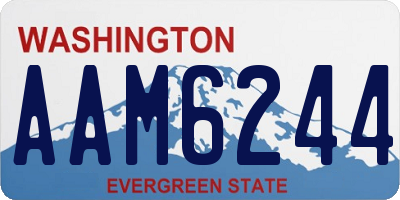 WA license plate AAM6244