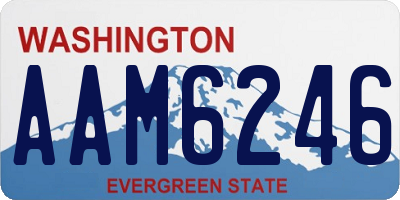 WA license plate AAM6246