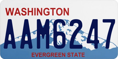 WA license plate AAM6247