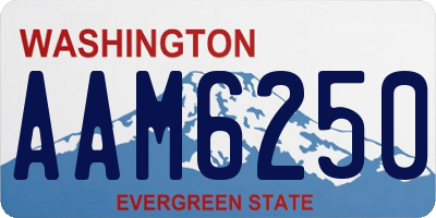 WA license plate AAM6250