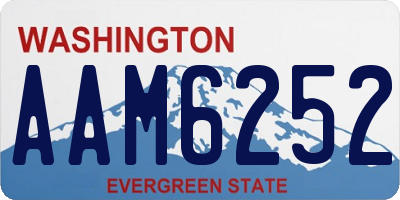 WA license plate AAM6252