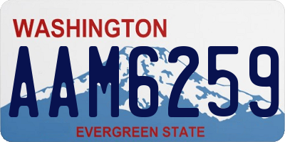 WA license plate AAM6259