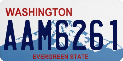 WA license plate AAM6261