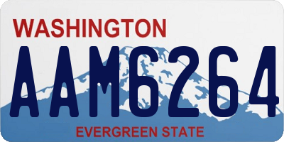 WA license plate AAM6264