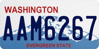 WA license plate AAM6267