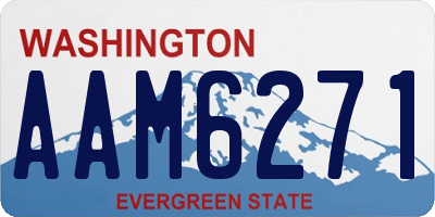 WA license plate AAM6271