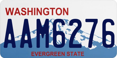 WA license plate AAM6276
