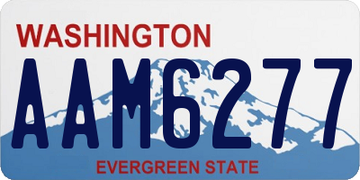WA license plate AAM6277