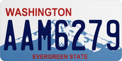 WA license plate AAM6279
