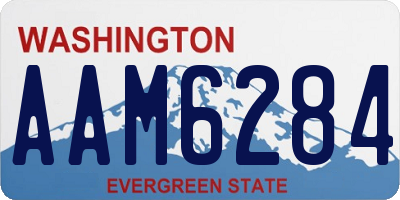 WA license plate AAM6284