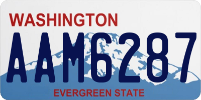 WA license plate AAM6287