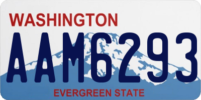 WA license plate AAM6293