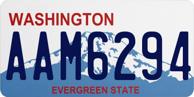 WA license plate AAM6294