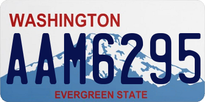 WA license plate AAM6295