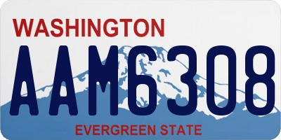 WA license plate AAM6308