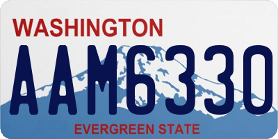 WA license plate AAM6330