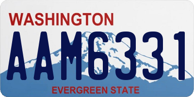 WA license plate AAM6331